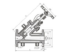 BJ45Y��BJ45H��BJ45W�ͱ��؊A��ֱ��ʽ�ք�(d��ng)��ֹ�yPN16��PN40���νY(ji��)��(g��u)�ߴ�D