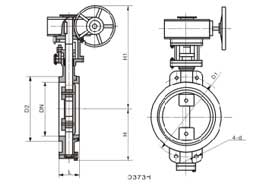 D373Y��D373H���T䓌��AʽӲ�ܷ���yPN10��PN40���νY(ji��)��(g��u)�ߴ�D